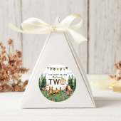 Camping 2e verjaardagsfeestje ronde sticker