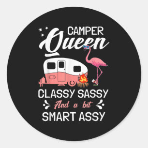 Camping 365 Camper Queen Cly Sy Smart Y Camping RV Ronde Sticker