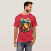 CAMPING 4 retro T-shirt (Voorkant volledig)
