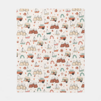 Camping aan het meer - Licht beige Fleece Deken