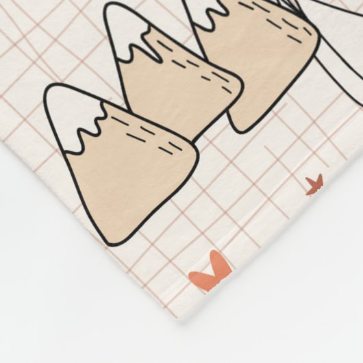 Camping aan het meer - Licht beige Fleece Deken (Hoek)