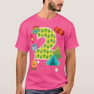Camping Achtertuin Sleepover 2 jaar oude 2e verjaa T-shirt