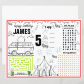 Camping-activiteiten en kleurplaten en bordjes (Voorkant / Achterkant)