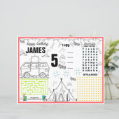 Camping-activiteiten en kleurplaten en bordjes (Staand voorkant)