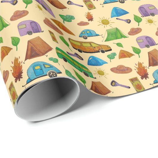 Camping adventure cadeaupapier (Rol Hoek)