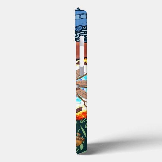 Camping Adventure Collage iPhone / iPad hoesje (Achterkant / Links)