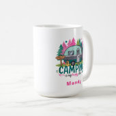 Camping Adventure Gift Mug with Name Koffiemok (Voorkant rechts)