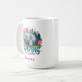Camping Adventure Gift Mug with Name Koffiemok (Voorkant links)