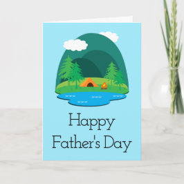 Camping Adventure Happy Vaderdag Greeting Kaart