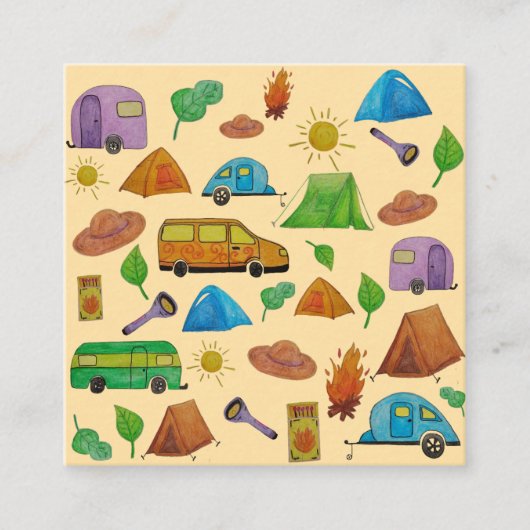 Camping adventure informatiekaartje (Voorkant)