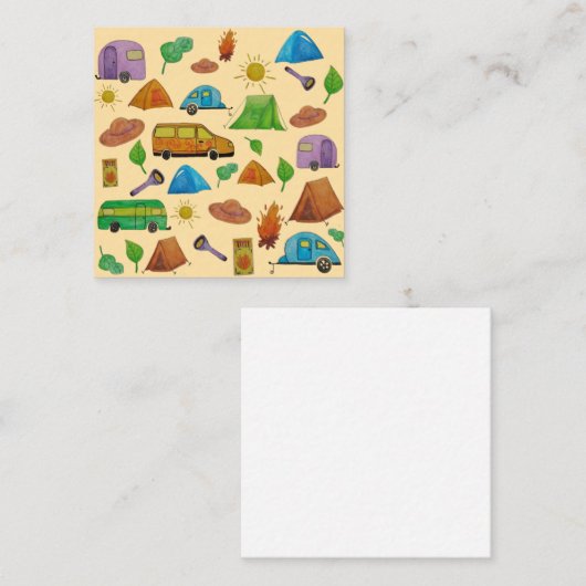 Camping adventure informatiekaartje (Voorkant / Achterkant)