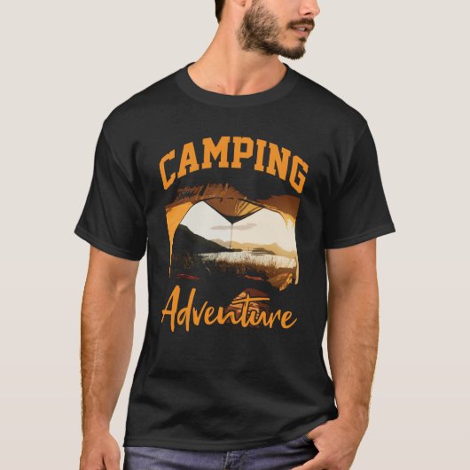 Camping Adventure Inspirational Amusing Camping Qu T-shirt (Voorkant)