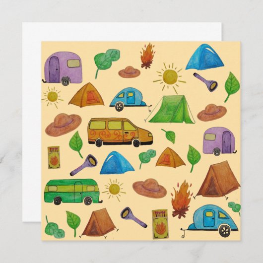 Camping adventure kaart (Voorkant / Achterkant)