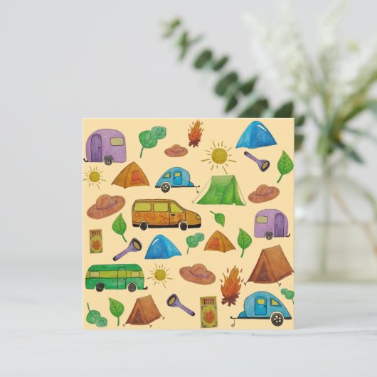 Camping adventure kaart (Staand voorkant)