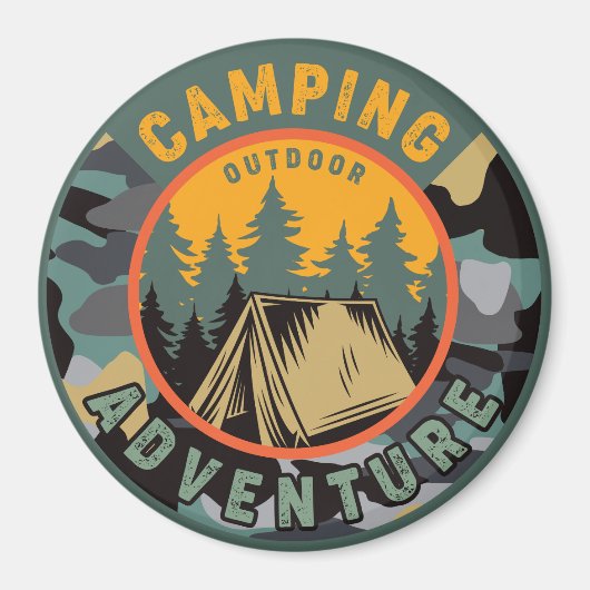 Camping Adventure Magneet (Voorkant)