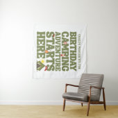 Camping Adventure Starts Here Kids Birthday  Wandkleed (In Situ (horizontaal))