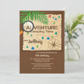Camping Adventure-uitnodiging Kaart (Staand voorkant)