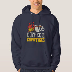 Camping Adventure voor koffie en kampvuren Hoodie