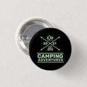 Camping Adventures 2021 Minimale rusttijd Ronde Button 3,2 Cm (Voorkant /achterkant)