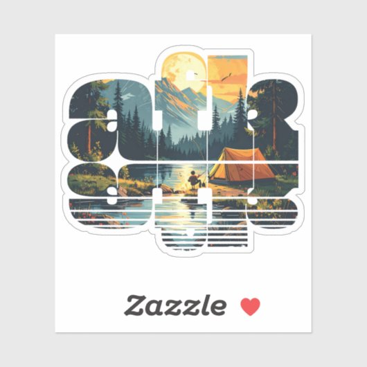 Camping afk sticker (Vel)