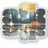 Camping afk sticker (Voorkant)