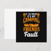 Camping als IM het Drink Mijn Fout van de Vrienden Kaart (Voorkant / Achterkant)