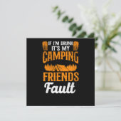 Camping als IM het Drink Mijn Fout van de Vrienden Kaart (Staand voorkant)