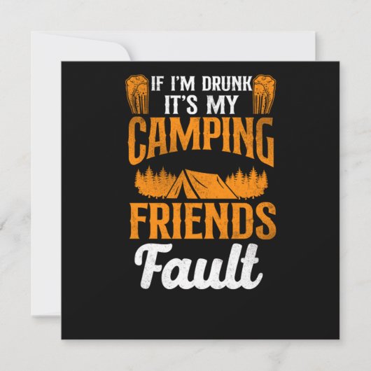 Camping als IM het Drink Mijn Fout van de Vrienden Kaart (Voorkant)