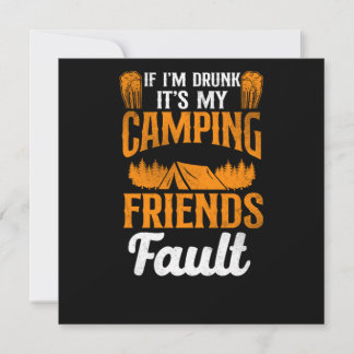 Camping als IM het Drink Mijn Fout van de Vrienden Kaart