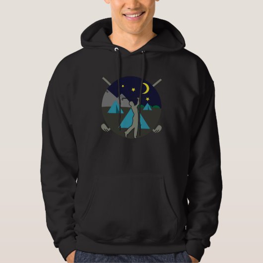 Camping and golfing cute golf and mountains outdoo hoodie (Voorkant)