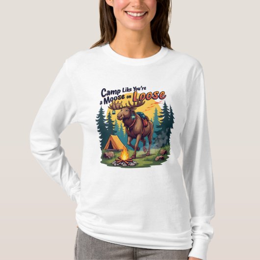 Camping Animal Funny T-shirt (Voorkant)