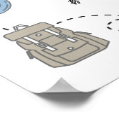 Camping Any Age Verjaardagsfeest Welkom Poster (Hoek)