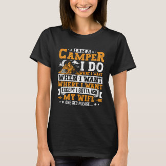 Camping Apparel Camper Outdoor Travel for Men  1 T-shirt