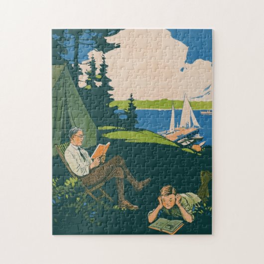 Camping  Art Cool Historische foto's reizen Legpuzzel (Verticaal)