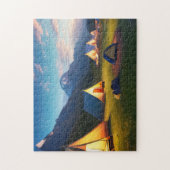 Camping Art Mountainous 2 fotopuzzels Inte Legpuzzel (Verticaal)
