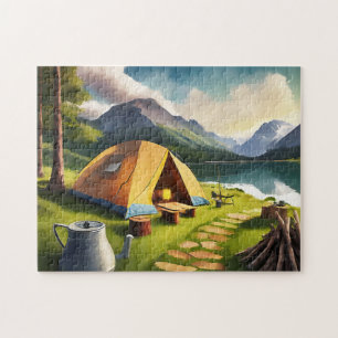Camping Art Quiet Camping 1 Fotopuzzels Internet Legpuzzel