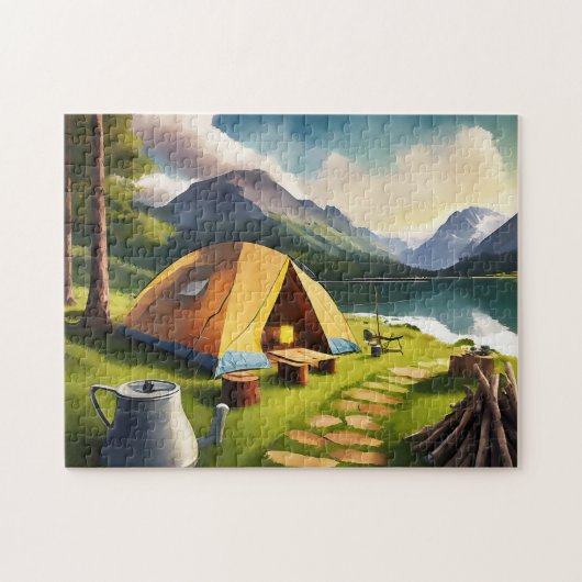 Camping Art Quiet Camping 1 Fotopuzzels Internet Legpuzzel (Horizontaal)