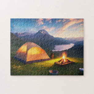 Camping Art Quiet Camping 2 fotopuzzels Internet Legpuzzel