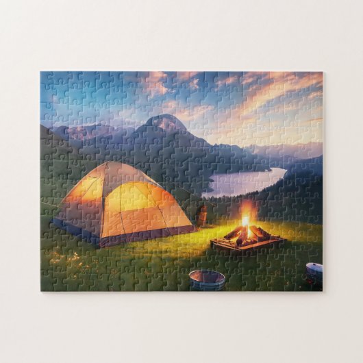 Camping Art Quiet Camping 2 fotopuzzels Internet Legpuzzel (Horizontaal)
