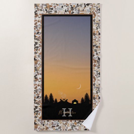 Camping at Sunset Pebble Strandlaken (Voorkant)