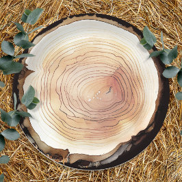 Camping Avontuur Kinderen Verjaardagsfeestje Hout Papieren Bordje