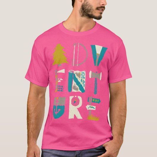 Camping Avontuur wacht op Travel Camping T-shirt (Voorkant)