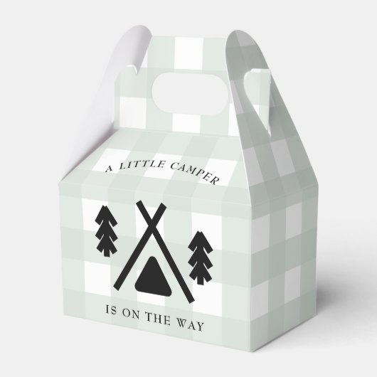 Camping baby shower bedankdoosjes (Voorkant Zijde)