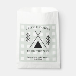 Camping baby shower bedankzakje