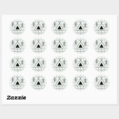 Camping baby shower - Dank je Ronde Sticker (Vel)