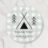 Camping baby shower - Dank u Bedankjes Labels (Voorkant)