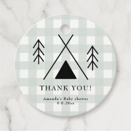 Camping baby shower - Dank u Bedankjes Labels