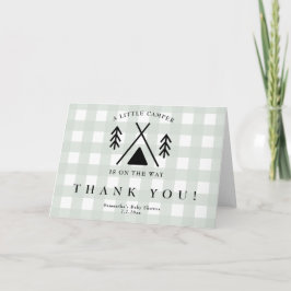 Camping baby shower - Dank u Bedankkaart
