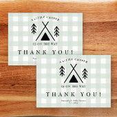 Camping baby shower - Dank u Bedankkaart