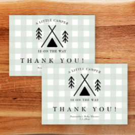 Camping baby shower - Dank u Bedankkaart